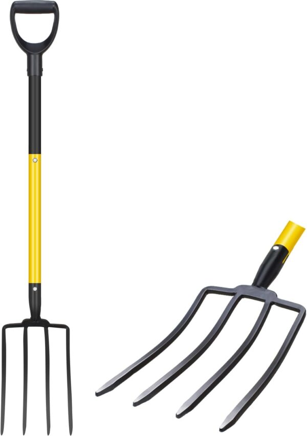 Pitchfork, Steel Tines, Manual Hay Fork, Pitchforks for Gardening