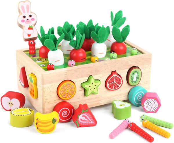 Toddlers Montessori Wooden Educational Toys for Baby Boys Girls